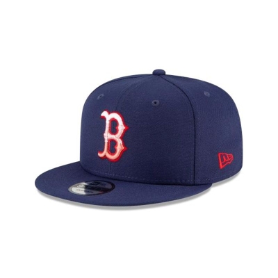 Blue Boston Red Sox Hat - New Era MLB Americana Fade 9FIFTY Snapback Caps USA0298645